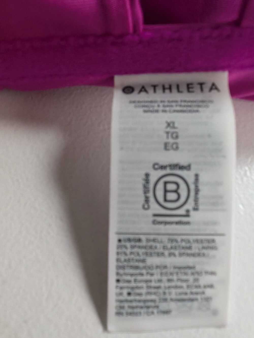 Athleta Triangle swim Bikini Top D-DD Cup Pink Size XL Beach UV Protection New - Picture 10 of 12